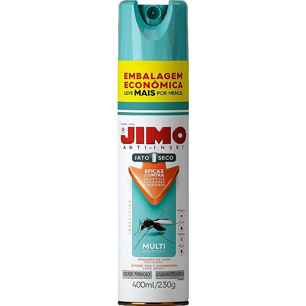 Inseticida aerossol 400 ml/230g jato seco Anti-inset 19917 JIMO