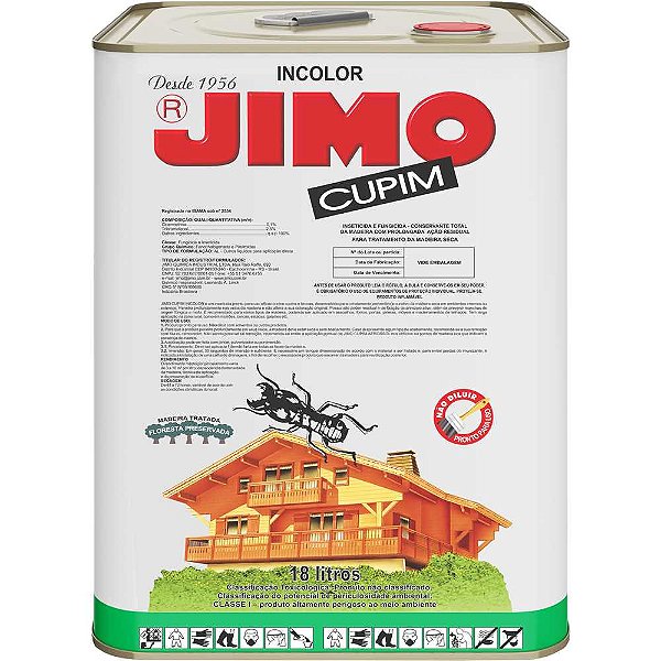 Jimo cupim incolor lata 18 litros JIMO