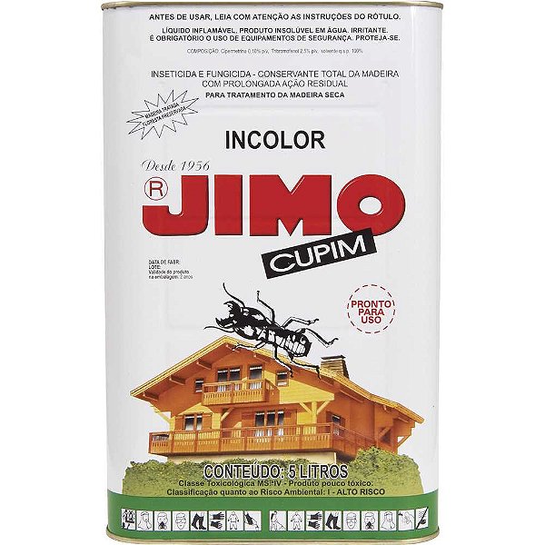 Jimo cupim incolor lata 5 litros JIMO
