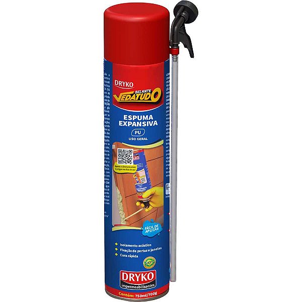 Espuma Expansiva de poliuretano 750 ml/700g Vedatudo DRYKO