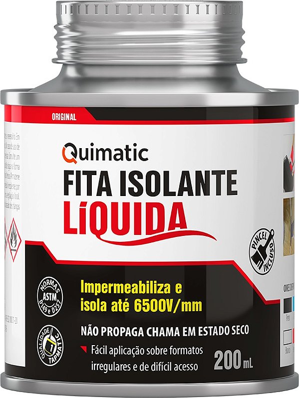 Fita isolante líquida 200ml incolor QUIMATIC