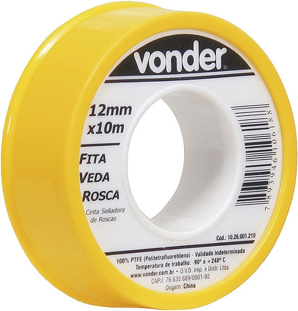 Fita veda-rosca 12mm x 10m VONDER