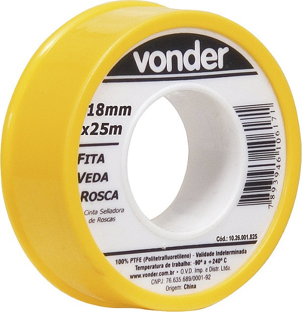Fita veda-rosca 18mm x 25m VONDER