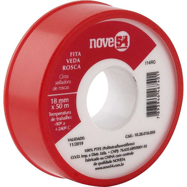 Fita veda-rosca 18mm x 50m NOVE54