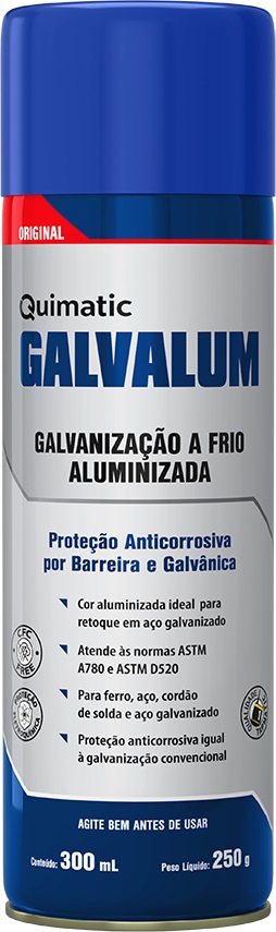 Composto para galvanização a frio Galvalum spray 300ml QUIMATIC