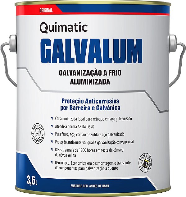 Composto para galvanização a frio Galvalum 3,6L QUIMATIC