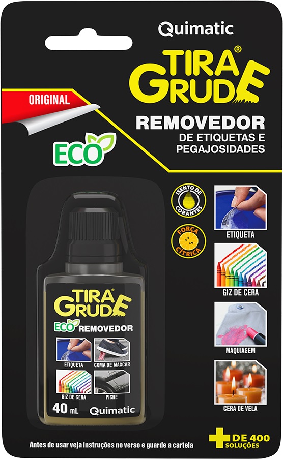 Removedor de colas e etiquetas 40ml Tira Grude QUIMATIC