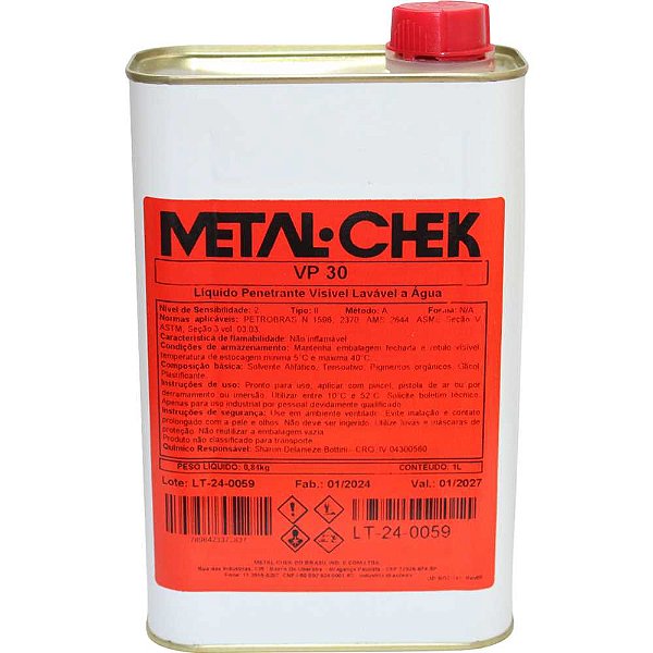 Líquido penetrante 5L vermelho VP-30 METAL-CHEK