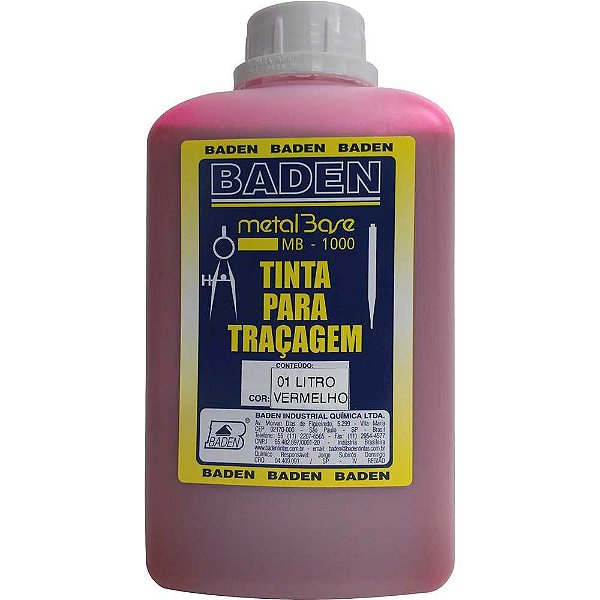 Tinta para traçagem vermelha MB1000 1 litro BADEN