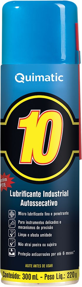 Lubrificante industrial não oleoso em spray 300ml QUIMATIC