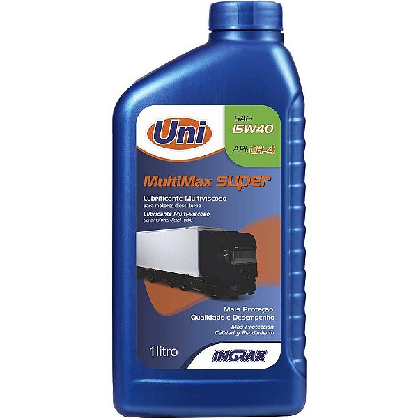 Óleo lubrificante Multimax Uni SAE 15W40 1 litro INGRAX