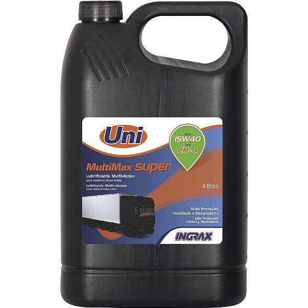 Óleo lubrificante Multimax Uni SAE 15W40 4 litros UNI INGRAX