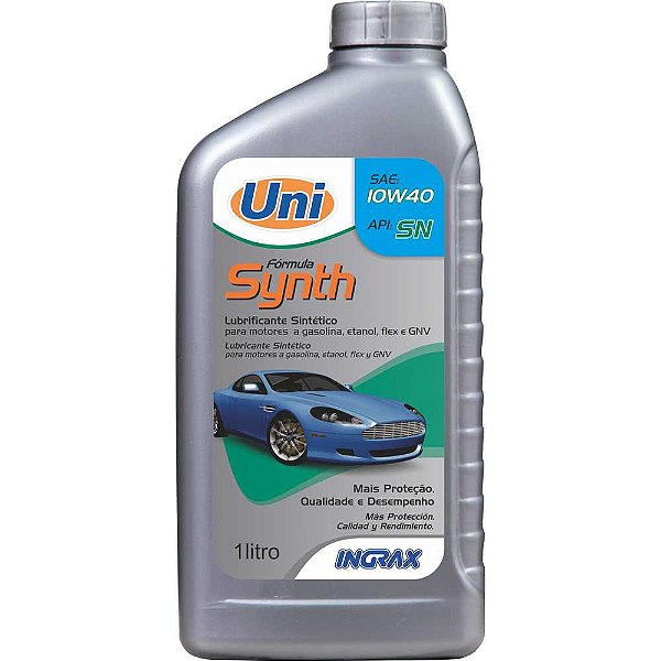 Óleo lubrificante Uni SAE 10W40 1 litro INGRAX - kit com 12 unidades