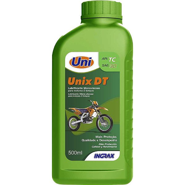 Óleo para motor 2 tempos unix DT 500ml INGRAX