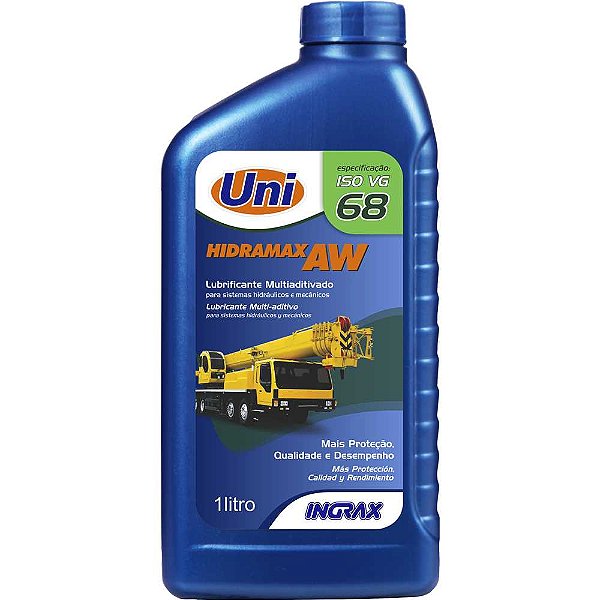 Óleo para sistemas hidráulicos AW 68 1 litro INGRAX