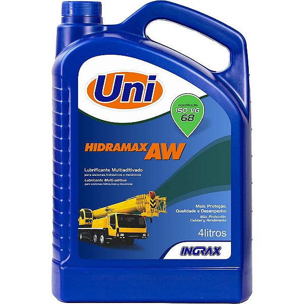 Óleo para sistemas hidráulicos AW 68 4 litros INGRAX