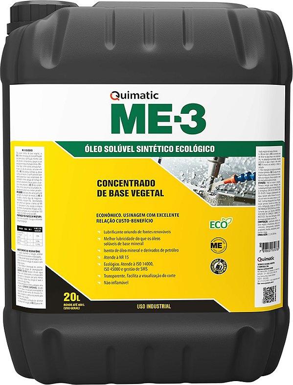 Óleo solúvel ME3 20 litros QUIMATIC