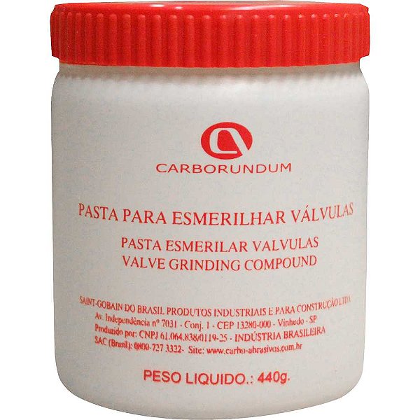 Pasta para esmerilhar válvulas grão grosso 440g nº362 66253042762 CARBORUNDUM