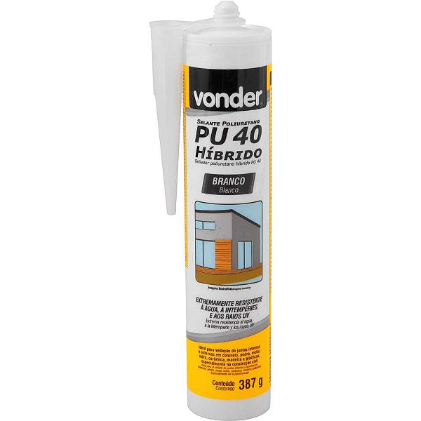 Selante de poliuretano híbrido PU 40 branco 387g VONDER