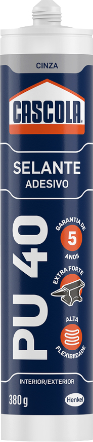 Selante de poliuretano PU 40 cinza 380g CASCOLA
