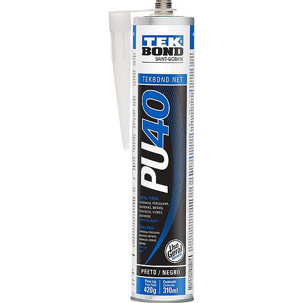 Selante de poliuretano PU40 preto 310ml TEKBOND