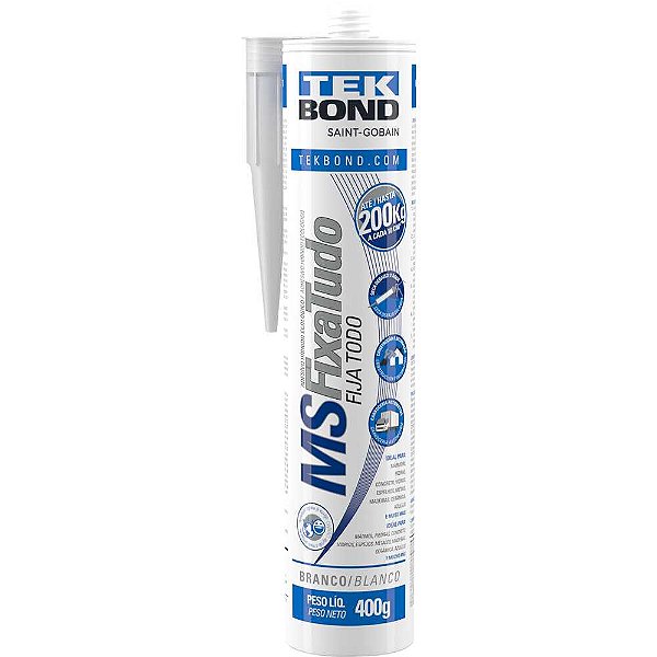 Selante MS híbrido fixa tudo branco 400 gramas TEKBOND