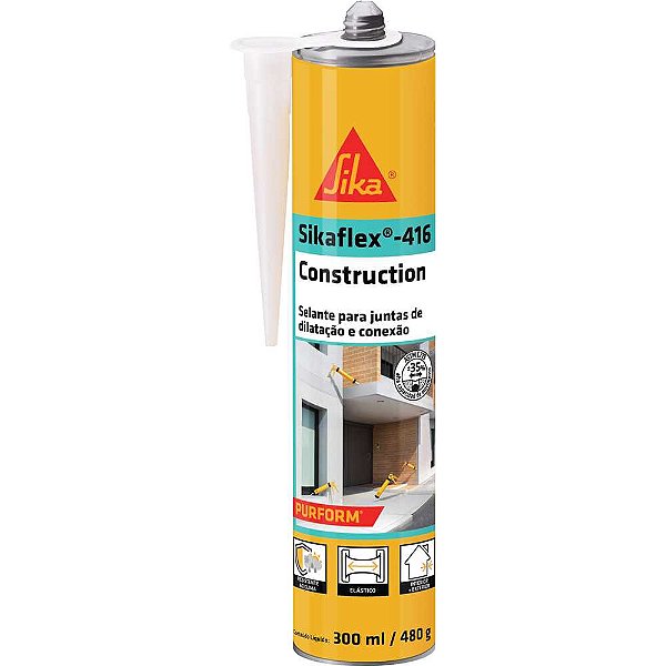 Selante poliuretano 300ml cinza 416 CONSTRUCTION SIKAFLEX