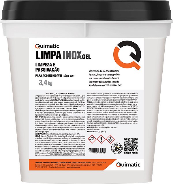 Gel limpa solda inox LG3 QUIMATIC