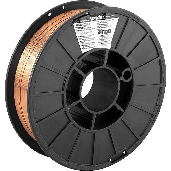 Arame MIG/MAG 0,8mm carretel plástico com 5kg VONDER