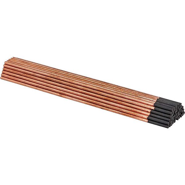 Eletrodo de carvão grafitado cobreado para corte chanfro e goivagem 50 peças 3/16" x 12" VONDER