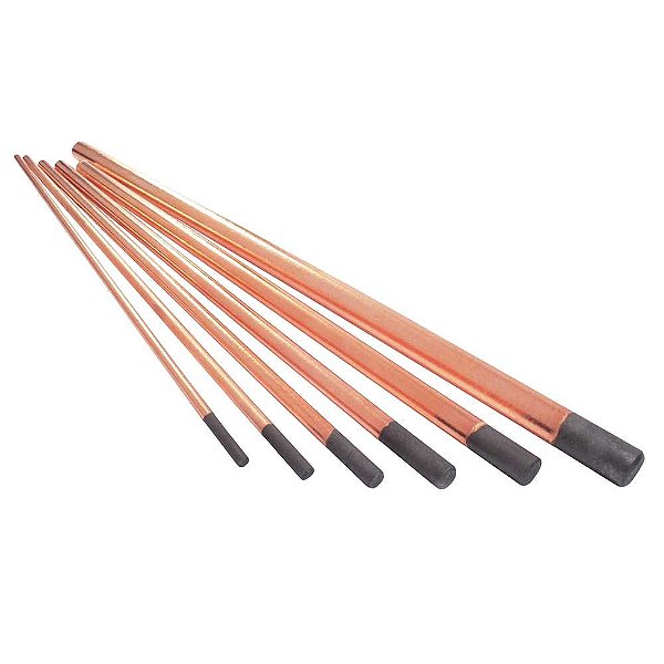 Eletrodo de carvão grafitado cobreado para corte chanfro e goivagem 3/16" x 12" 012012312 CARBOGRAFITE