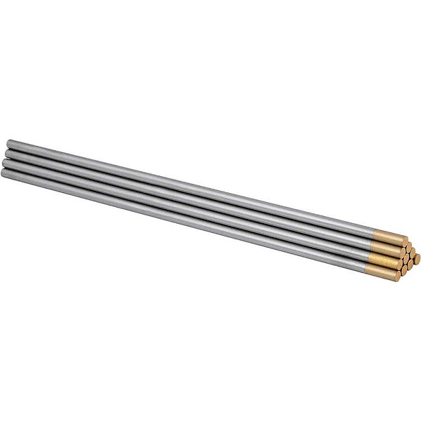 Eletrodo de tungstênio ponta dourada 3,2mm AWS A5.12 estojo com 10 peças VONDER