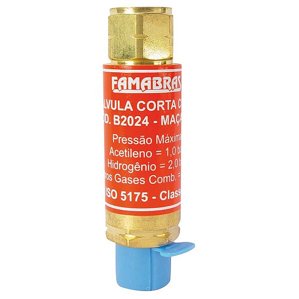 Válvula seca corta chama/fogo acetileno para maçarico FSVG FAMABRAS