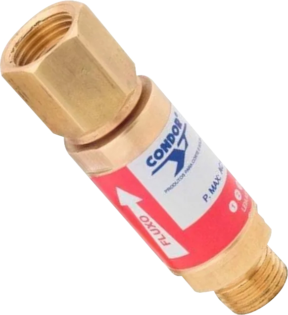 Válvula seca corta chama/fogo acetileno para maçarico VCFN-MG 0407787 CONDOR