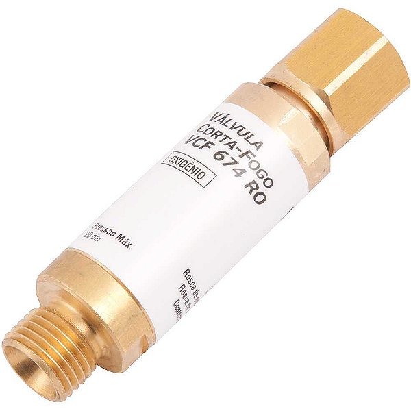 Válvula seca corta-chama para regulador Oxigênio VCF 674 RO VONDER