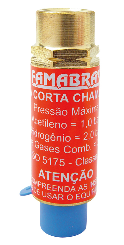 Válvula seca corta-chama para regulador Oxigênio descartável FSVO/R FAMABRAS