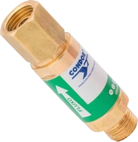 Válvula seca corta-chama para regulador Oxigênio descartável VCFN/RO 407790 CONDOR