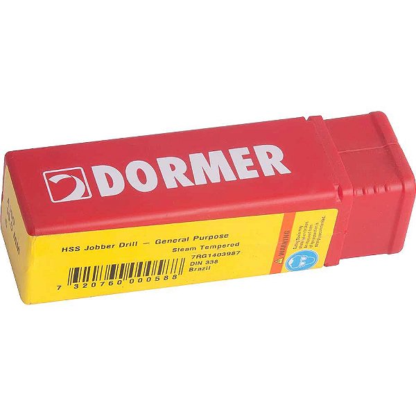 Broca de aço rápido 10,50mm DIN 338 HSS A100 kit com 5 unidades DORMER