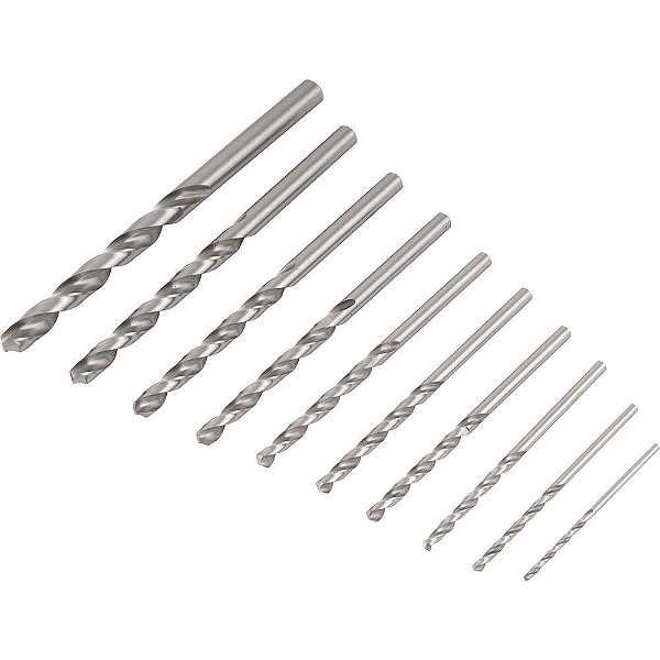 Jogo de brocas de aço rápido DIN 338 1,5mm a 6,0mm com 10 peças A114 DORMER