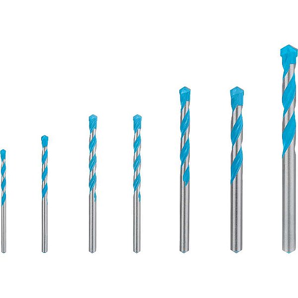 Jogo de brocas multiuso com ponta de metal duro 4,0mm a 12,0mm com 7 peças Expert CYL-9 Multiconstrution 2 608 900 647 BOSCH