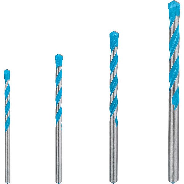 Jogo de brocas multiuso com ponta de metal duro 4,0mm a 8,0mm com 4 peças Expert CYL-9 Multiconstrution 2 608 900 649 BOSCH