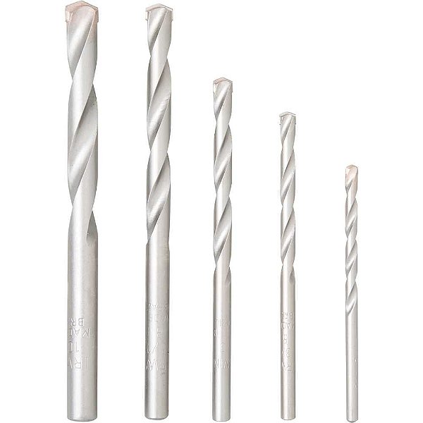 Jogo de brocas para concreto com ponta de metal duro 4mm a 10mm com 5 peças IW5305 IRWIN