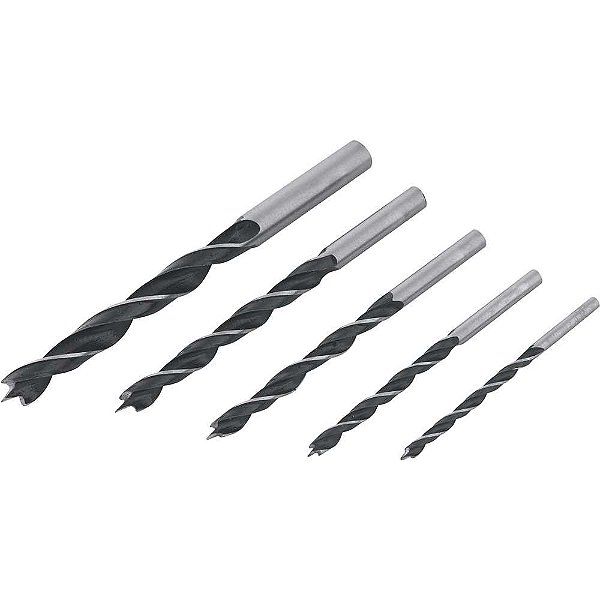 Jogo de brocas 3 pontas com 5 peças de 3mm a 8mm VONDER