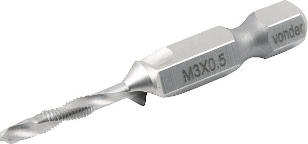 Broca/macho combinado M3 x 0,5mm VONDER
