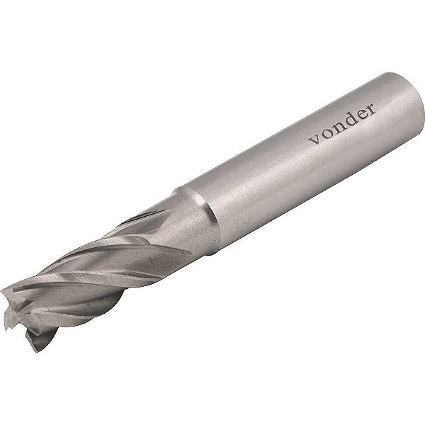 Fresa de topo em aço rápido 4,0mm com 4 cortes DIN 844A VONDER