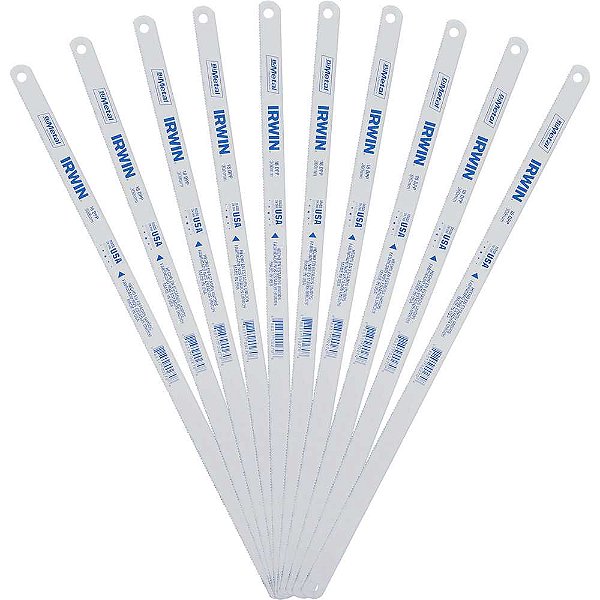 Lâmina para serra manual 12" x 1/2" com 18 dentes bimetálica com 10 peças IRTH14032 IRWIN