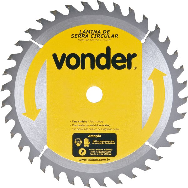 Lâmina de serra circular com dentes de metal duro/vídea 200mm x 30mm 36 dentes VONDER