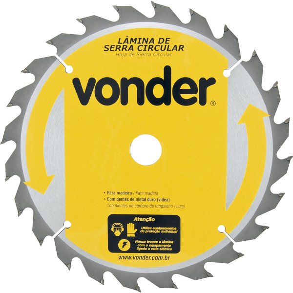 Lâmina de serra circular com dentes de metal duro/vídea 235mm x 30mm 24 dentes VONDER