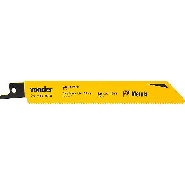Lâmina para serra sabre metal com 2 peças VONDER