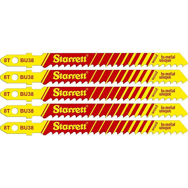 Lâmina de serra tico-tico cartela com 5 peças BU38 STARRETT